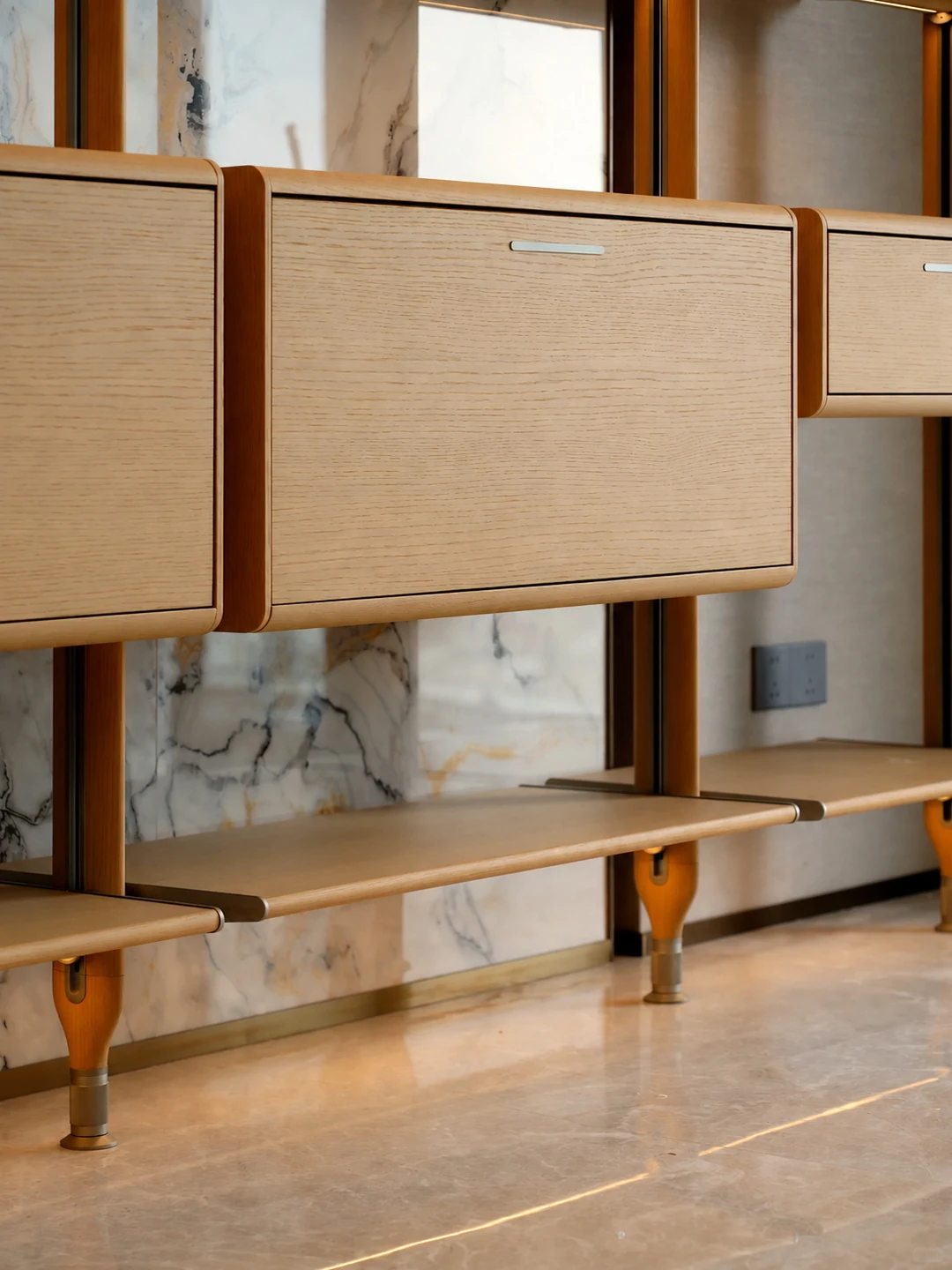 MODHOME Living System living room cabinetry and open shelving 13