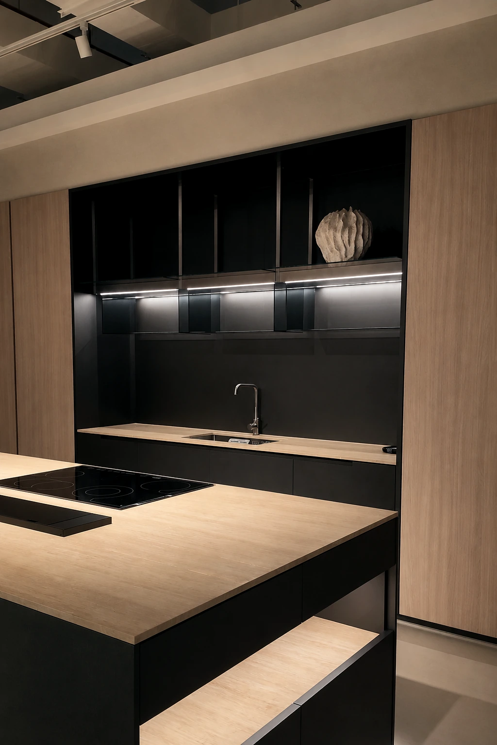 MODHOME Kitchen System island, tall units and integrated appliances 4