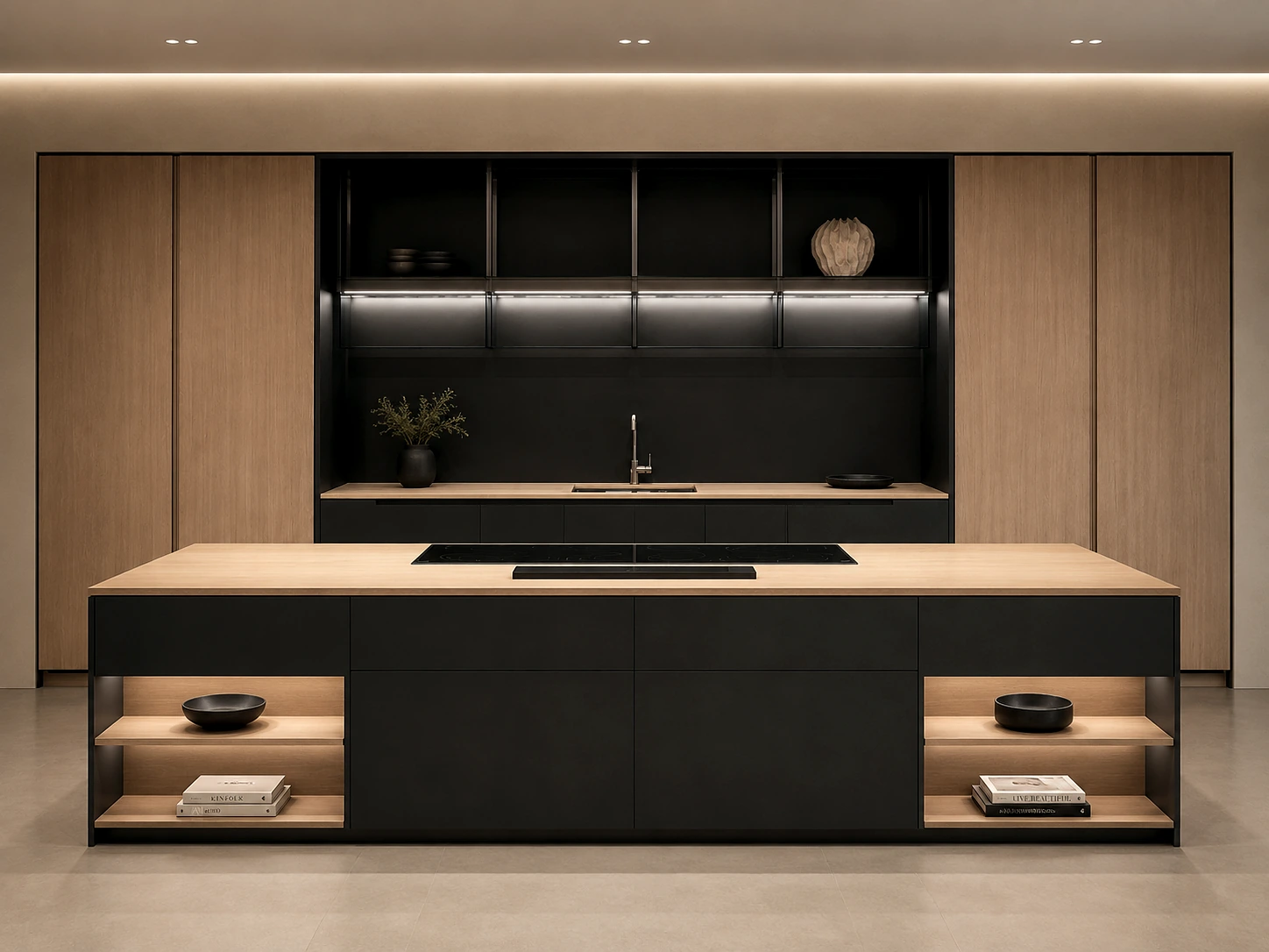 MODHOME Kitchen System island, tall units and integrated appliances 6