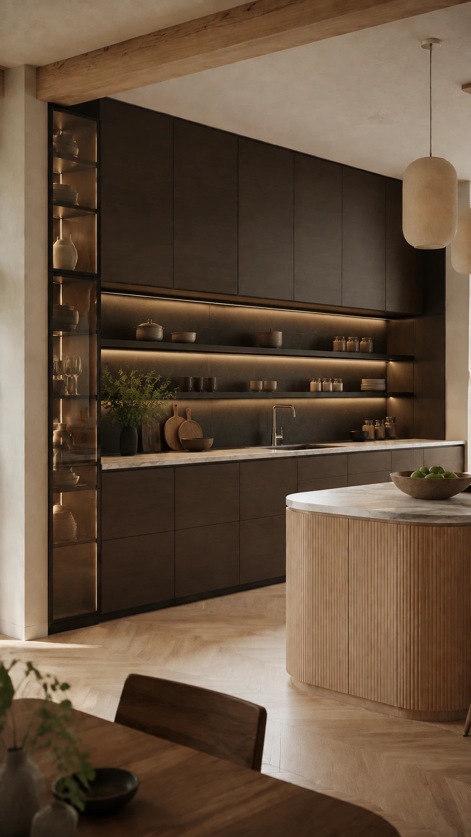 MODHOME Kitchen System island, tall units and integrated appliances 8