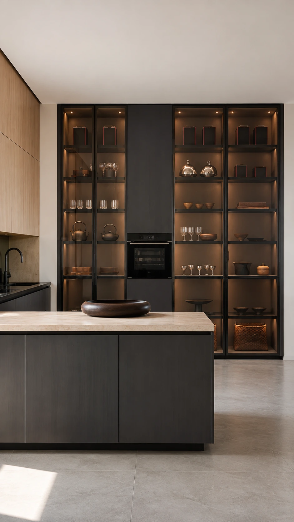 MODHOME Kitchen System island, tall units and integrated appliances 9
