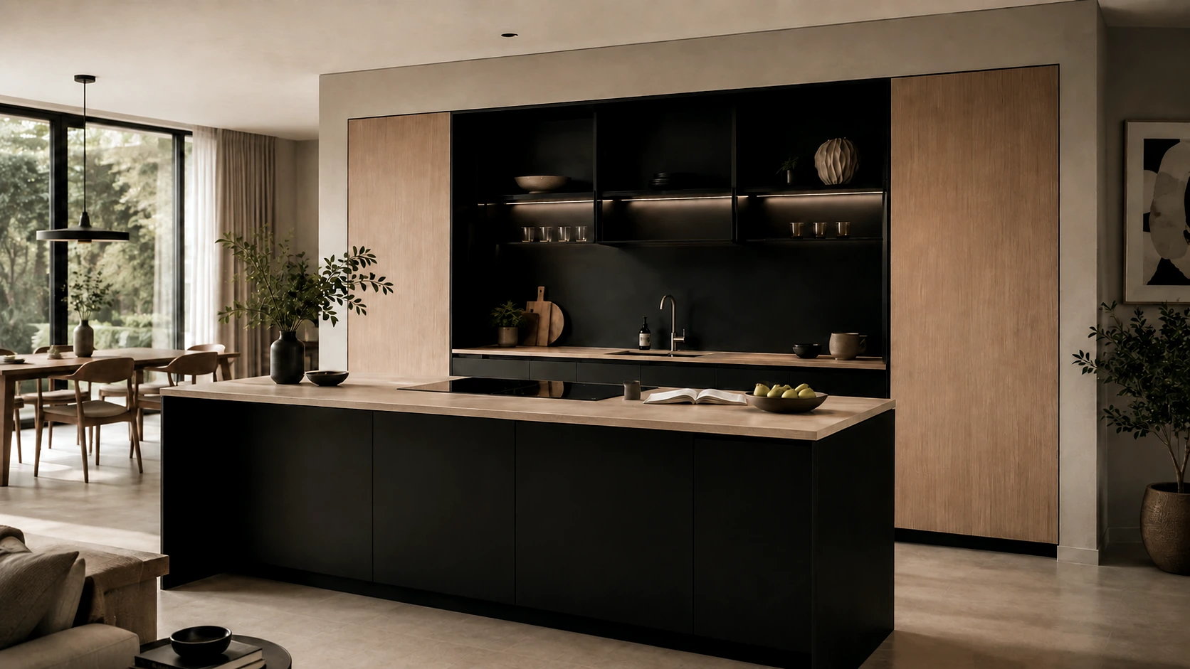 MODHOME kitchen system with detailed custom cabinetry