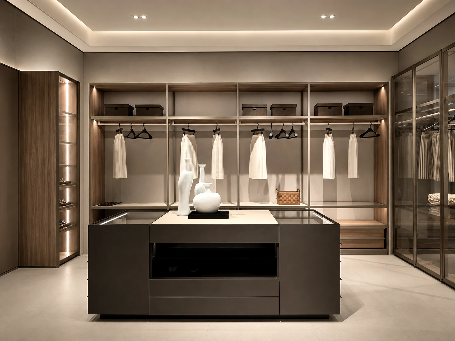 MODHOME Dressing System with integrated wardrobes in a bedroom